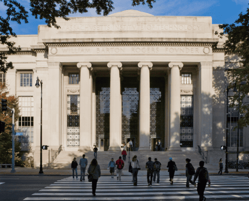 The main building of the MIT university in the United States of America.
